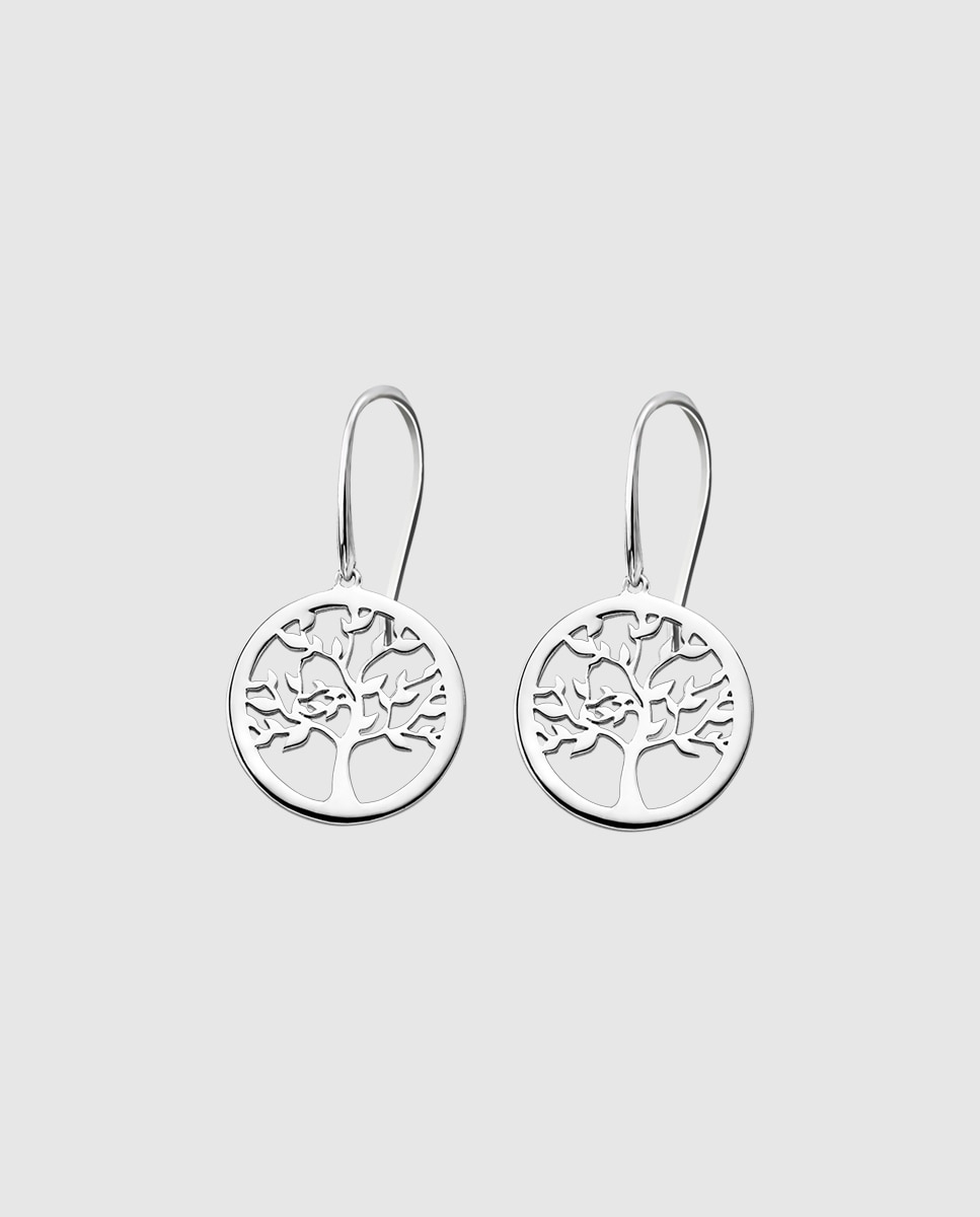 Brincos Lotus Silver Lp1641-4/1 Tree Of Life de Prata com Acabamento Brilhante Prateado-1