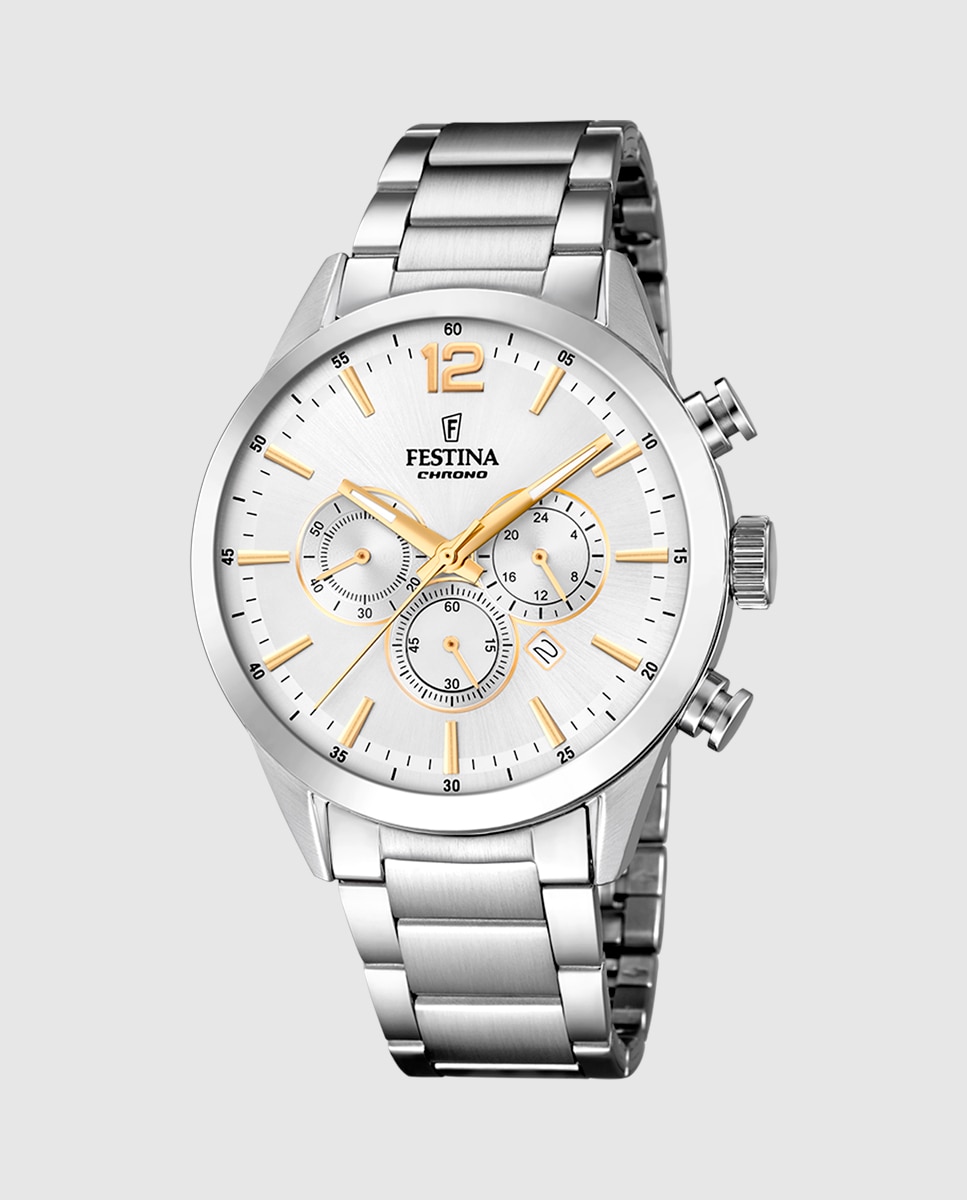 Relógio F20343/1 Timeless Chronograph de Aço Prateado Prata-1