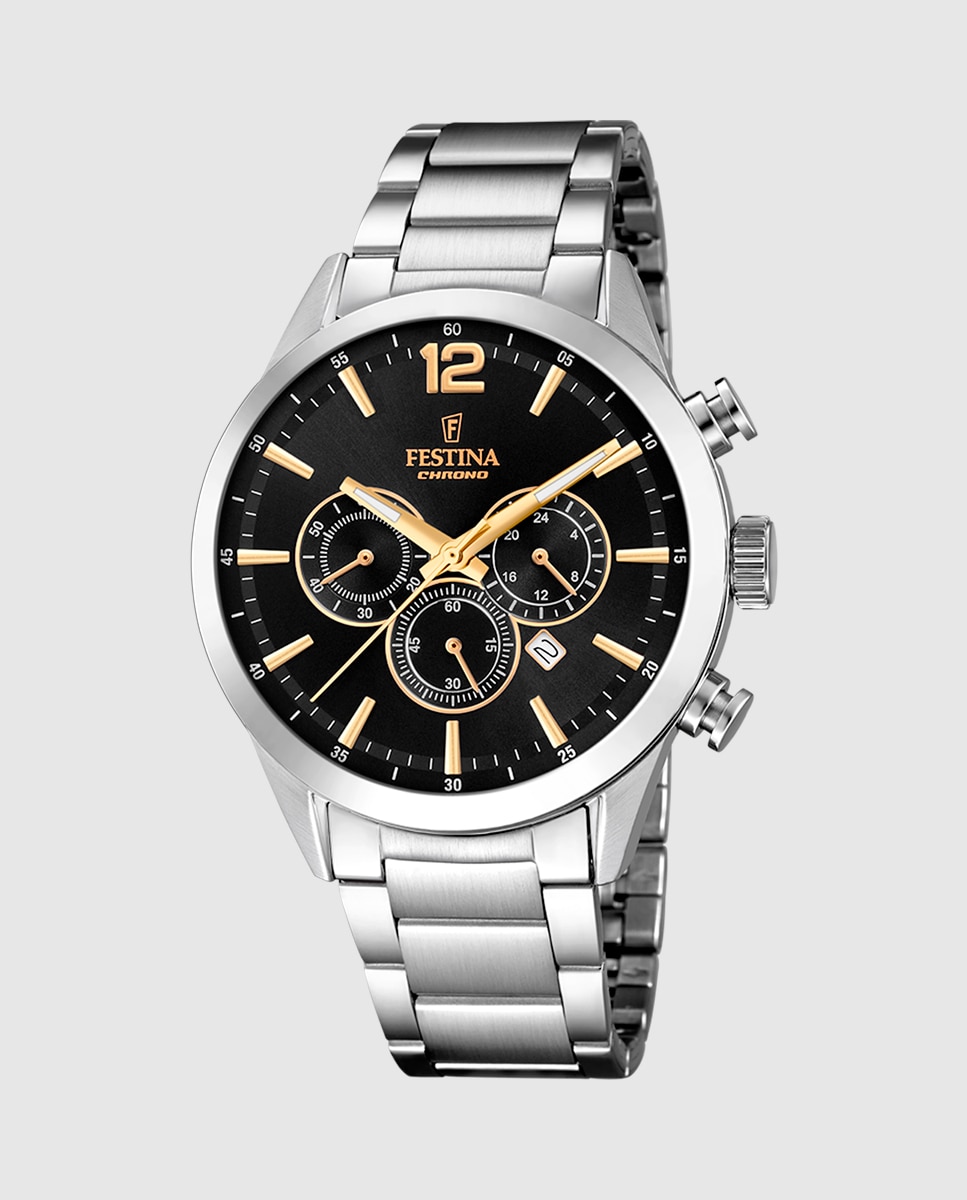 Relógio F20343/4 Timeless Chronograph de Aço Prateado Prata-1