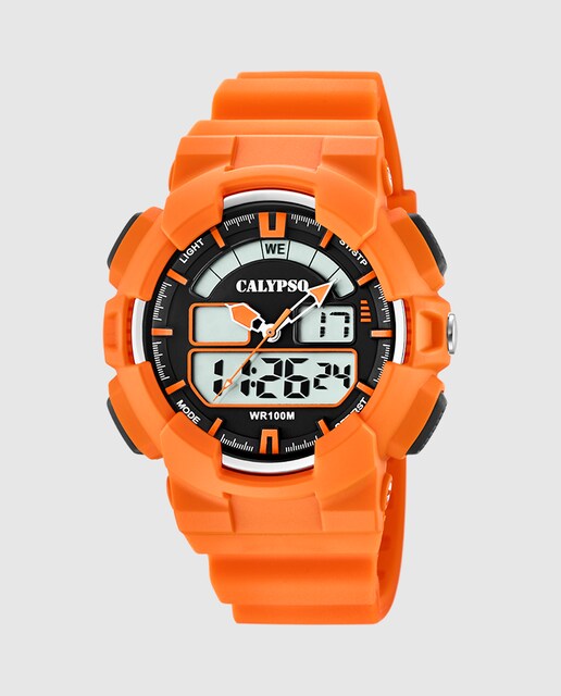 Imagem 0 de Relógio Infantil K5772/1 de Borracha em Laranja