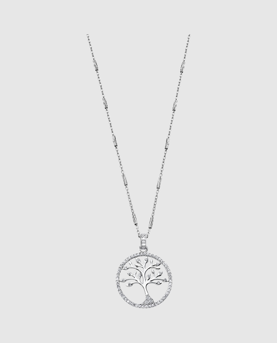 Colar Lotus Silver Lp1780-1/1 Tree Of Life de Prata com Acabamento Brilhante Prateado-1