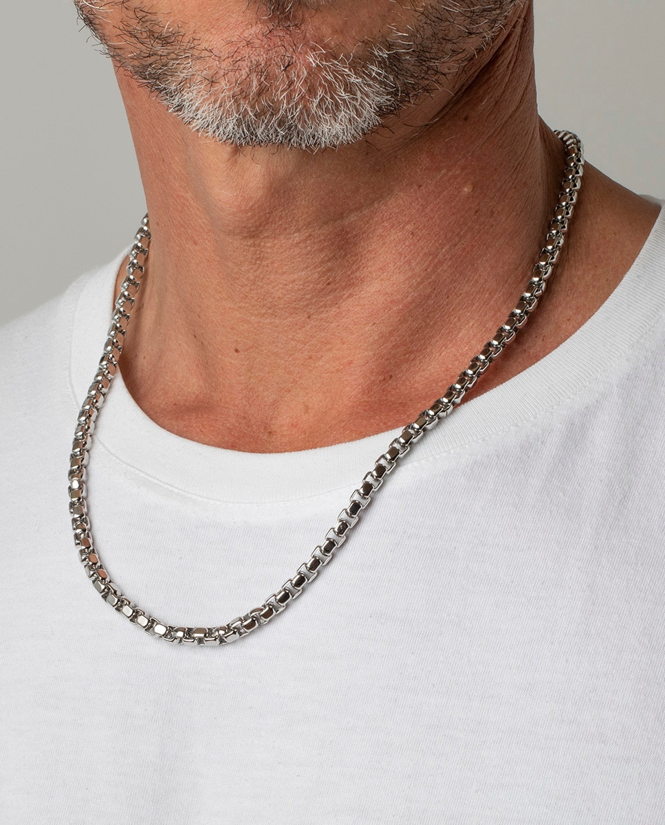 Corrente Lotus Style Ls1931-1 1 Men In Black de Aço Inoxidável com Acabamento Brilhante Prateado-2