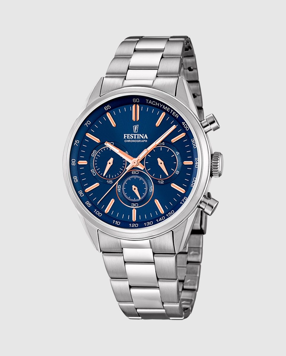 Relógio F16820/a Timeless Chronograph de Aço Prateado Prata-1