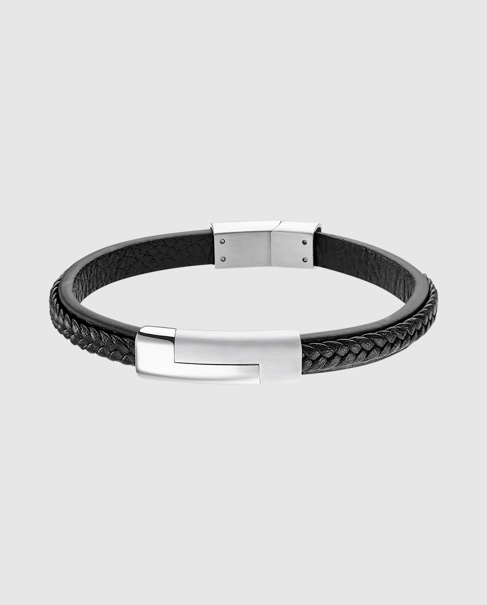 Pulseira Lotus Style Ls1965-2/1 Men Basic de Couro Preto / Crómio-1
