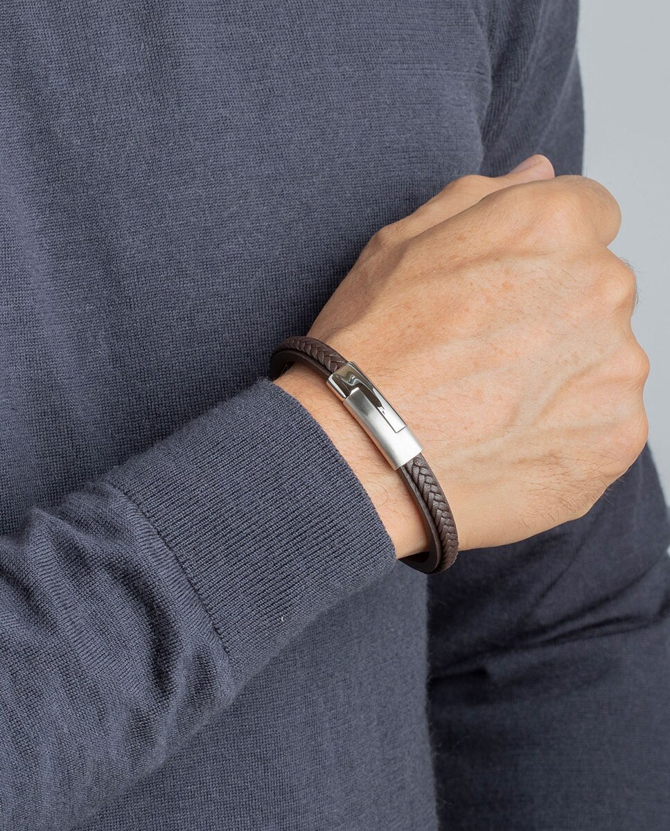Pulseira Lotus Style Ls1965-2/3 Men Basic de Couro Castanho-2