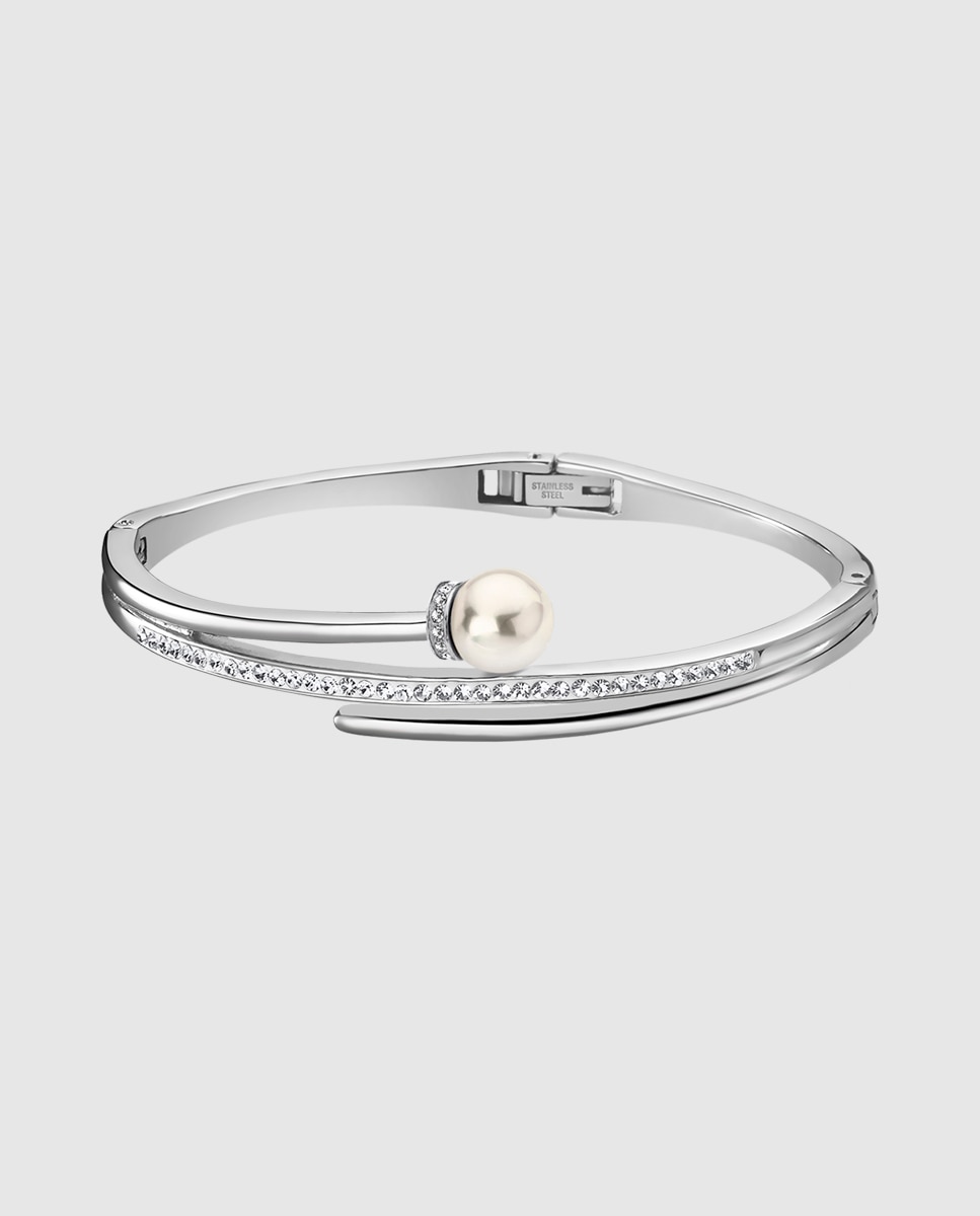 Pulseira Lotus Style Ls2021-2/2 Pearls de Aço Inoxidável com Acabamento Brilhante Prateado-1