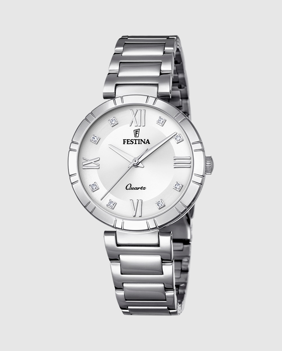 Relógio F16936/a Mademoiselle de Aço Prateado Prata-1