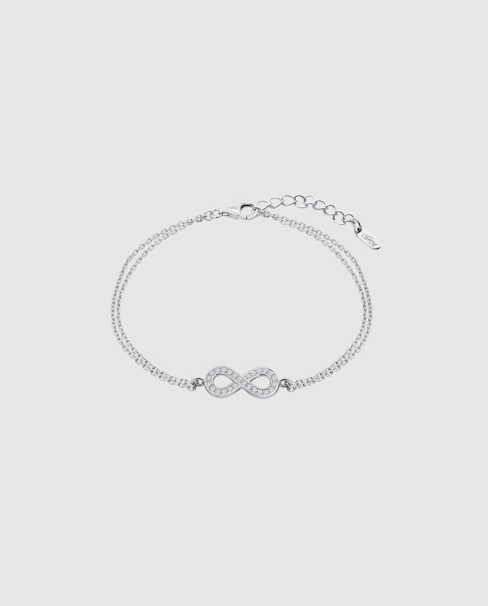Pulseira Lotus Silver Lp1859-2/1 Trendy de Prata com Acabamento Brilhante e Zirconita Prata brilhante / Transparente-1