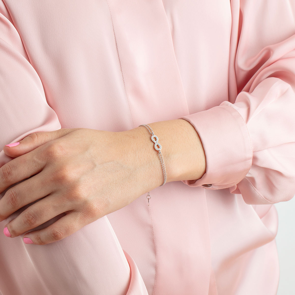 Pulseira Lotus Silver Lp1859-2/1 Trendy de Prata com Acabamento Brilhante e Zirconita Prata brilhante / Transparente-2