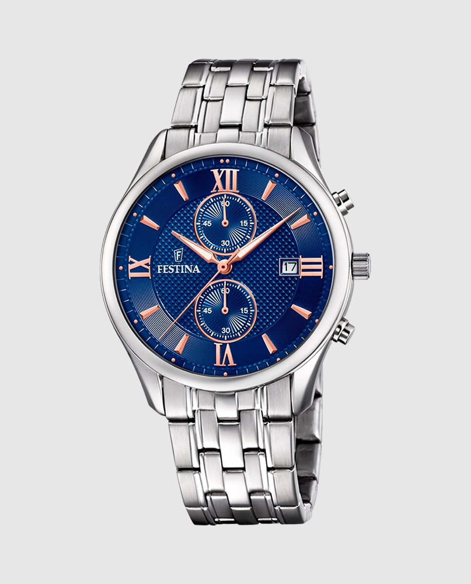 Relógio F6854/6 Timeless Chronograph de Aço Prateado Prata-1