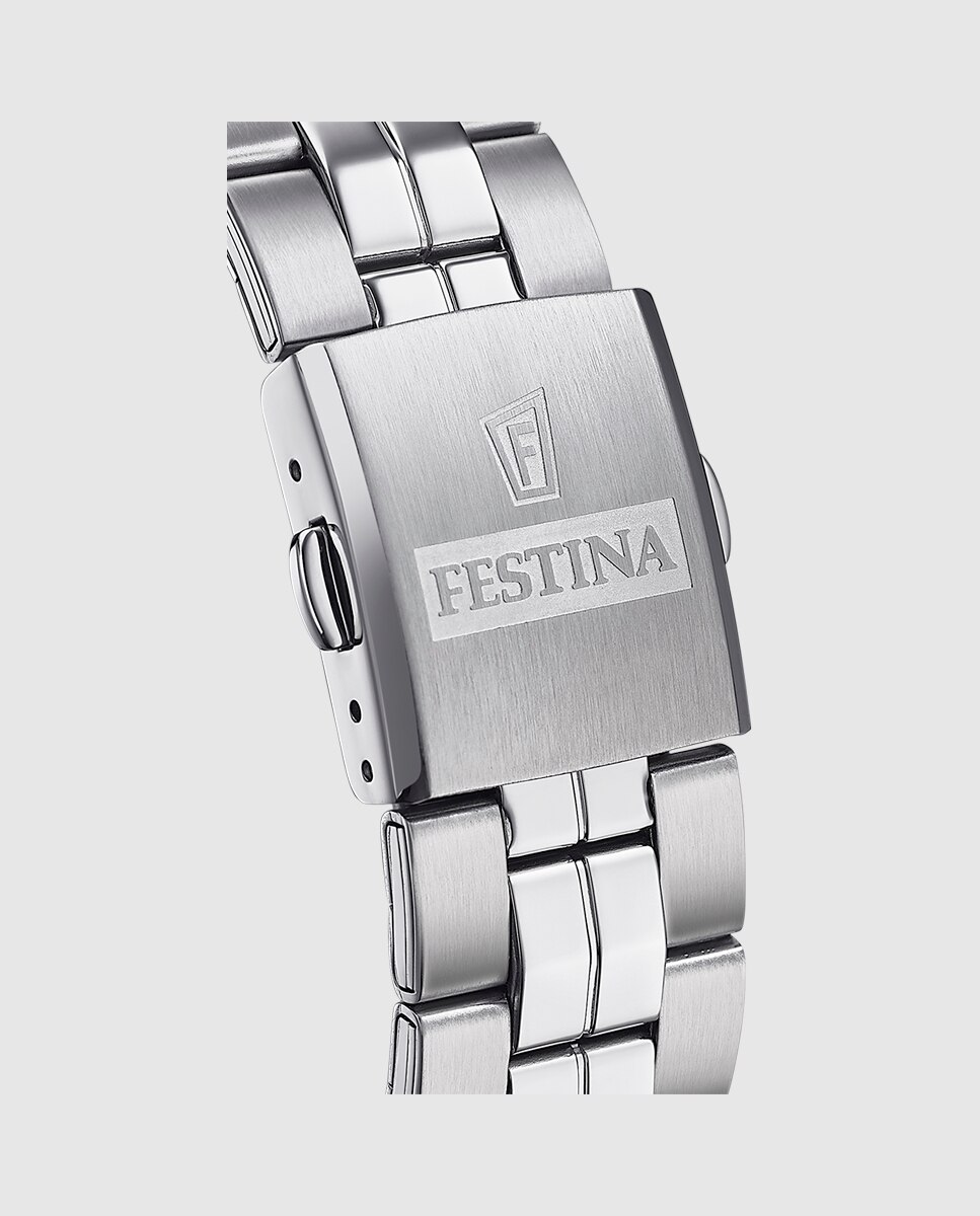 Relógio F20437/3 Aço Clássico de Aço Prateado Prata-2