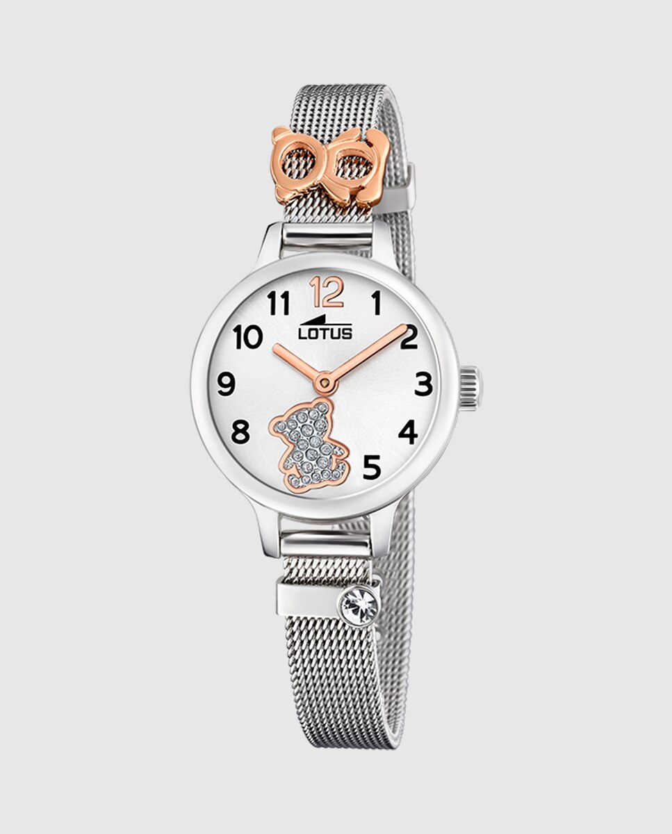 Relógio Infantil 18659/4 Junior Collection de Aço Prateado com Pulseira Multicolor de Oferta Prata-2