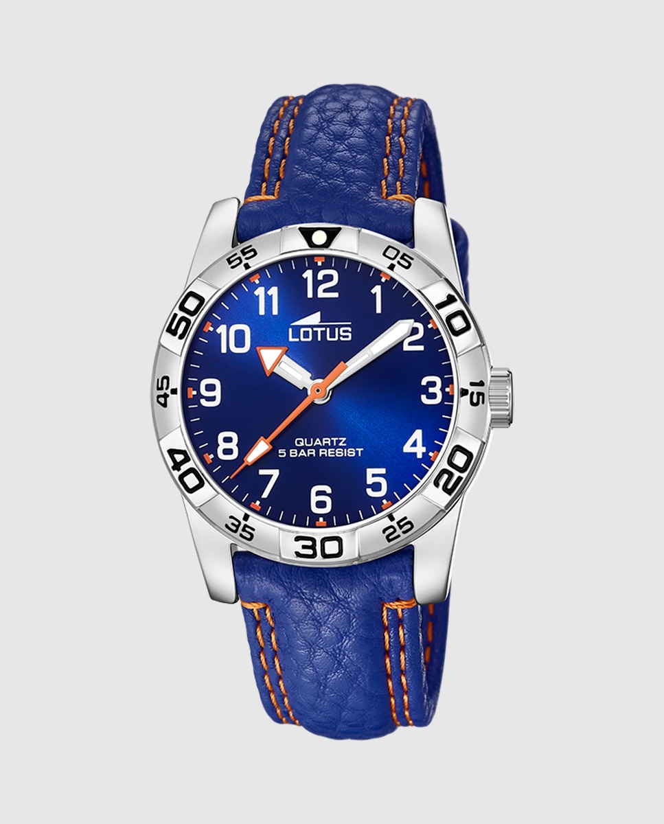 Relógio Infantil 18665/2 Junior Collection de Pele Azul com Pulseira de Oferta Azul / Branco-2