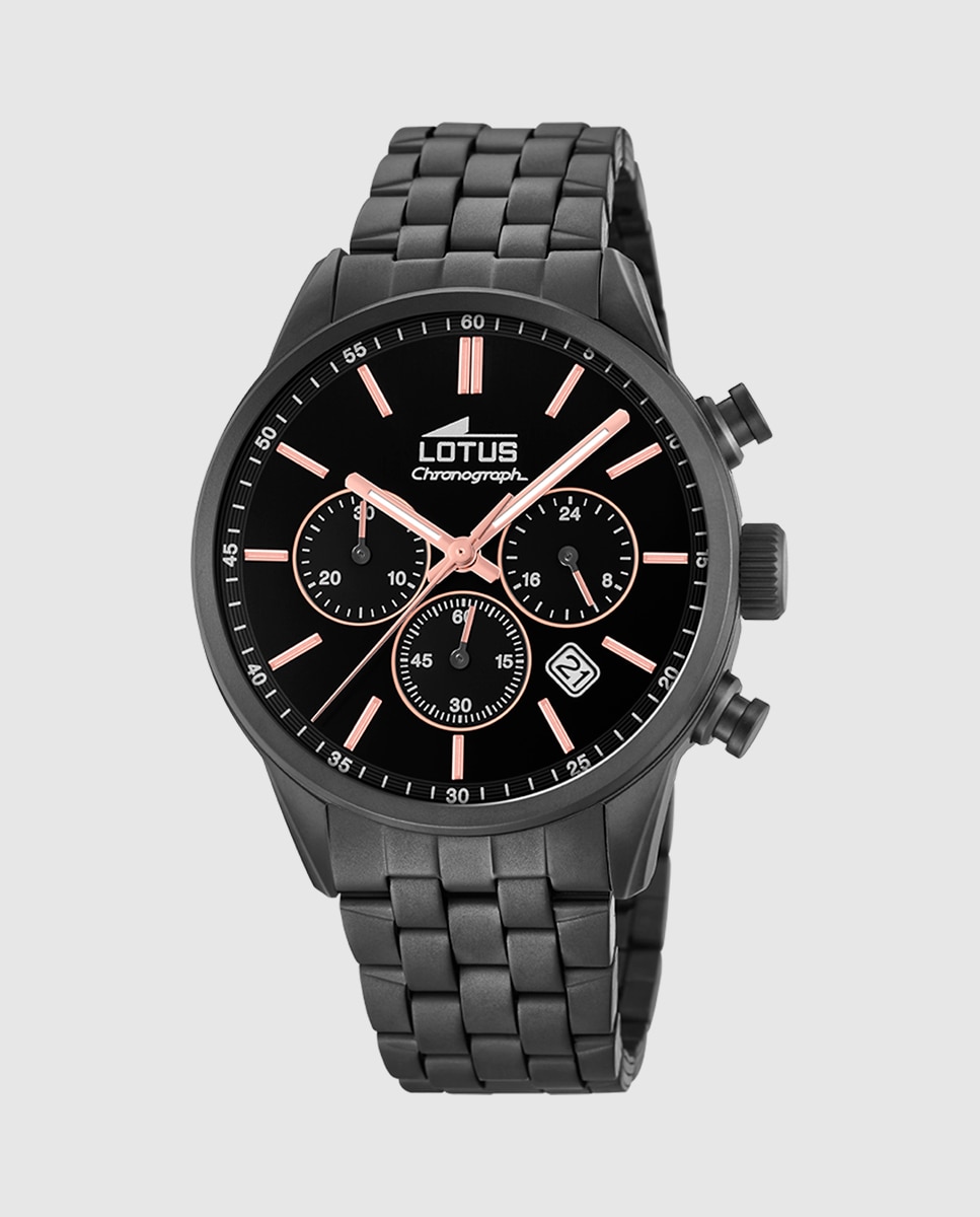 Relógio 18668/2 Chrono de Aço em Preto Preto-1