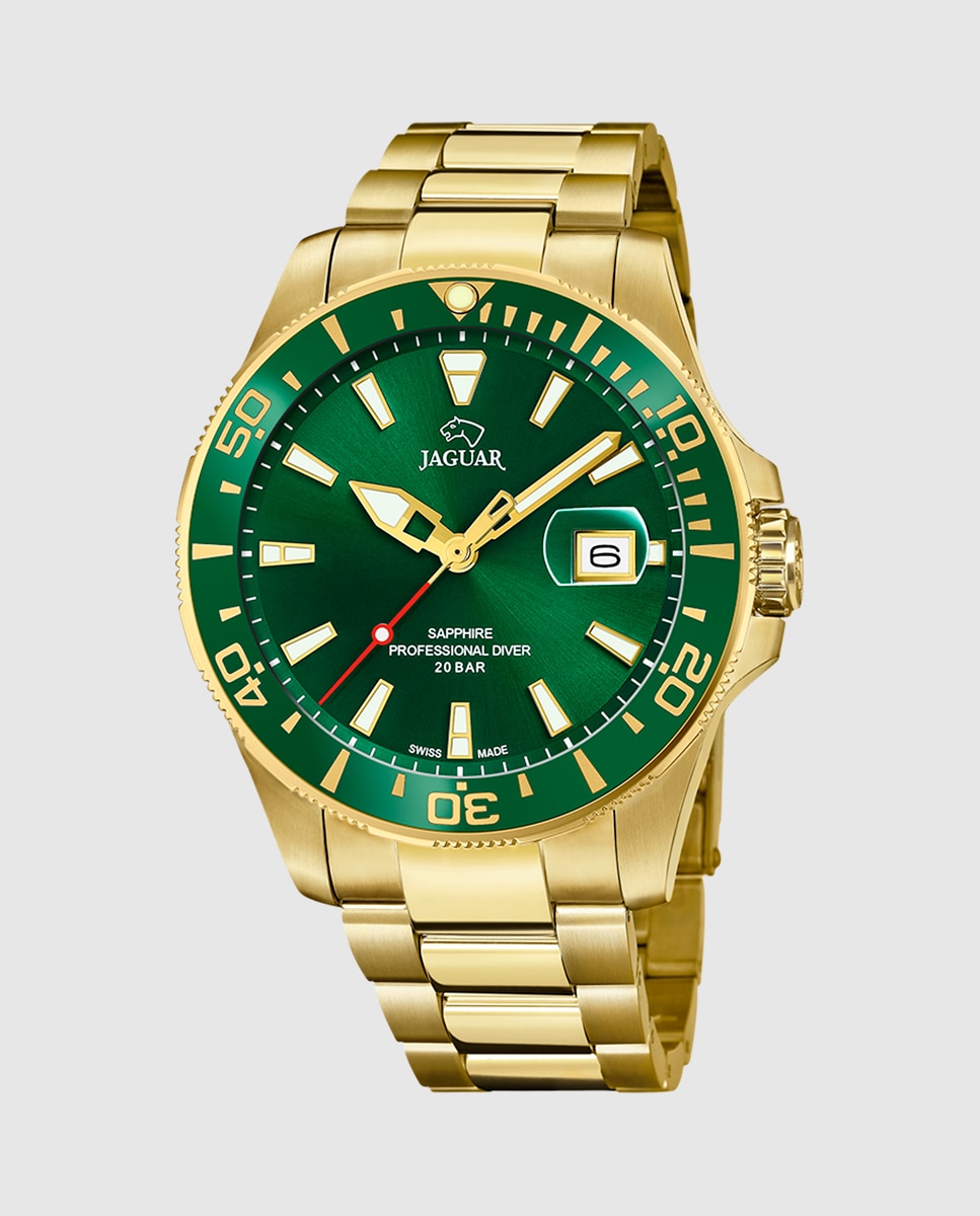 Relógio J877/2 Executive de Aço Dourado Ouro-1