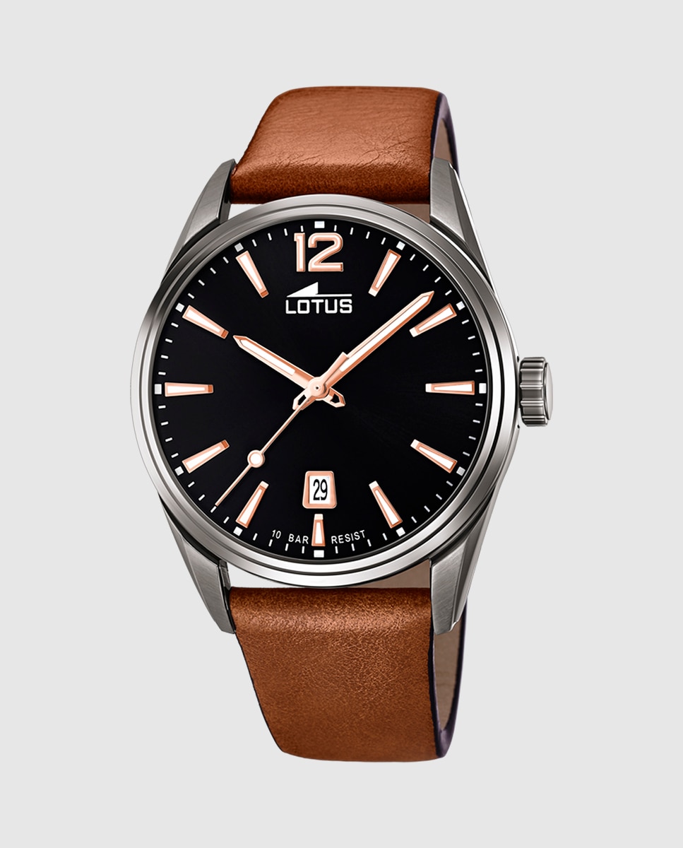 Relógio 18685/2 Chrono de Pele em Castanho Castanho-1
