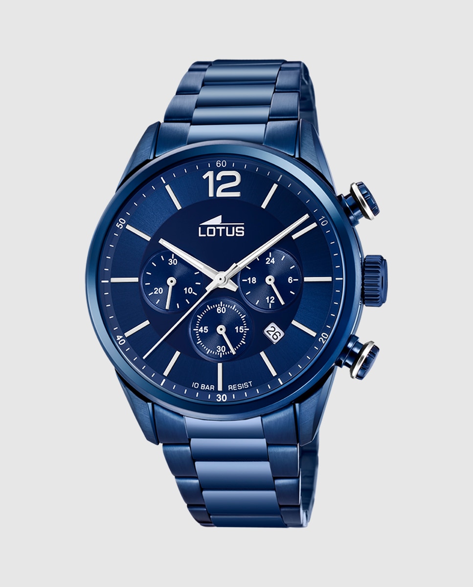 Relógio 18680/1 Chrono de Aço em Azul Azul-elétrico-1