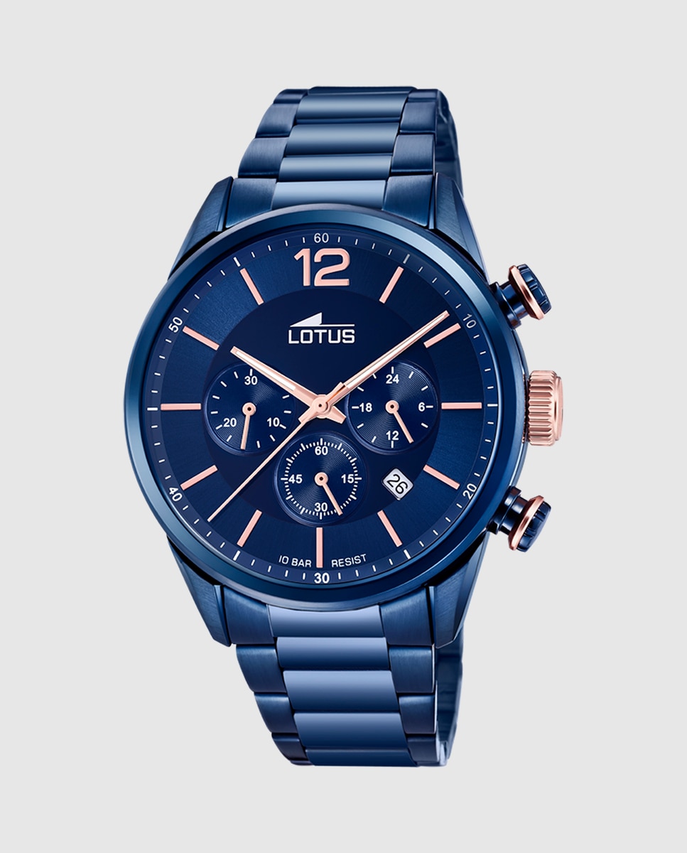 Relógio 18680/2 Chrono de Aço em Azul Azul-1
