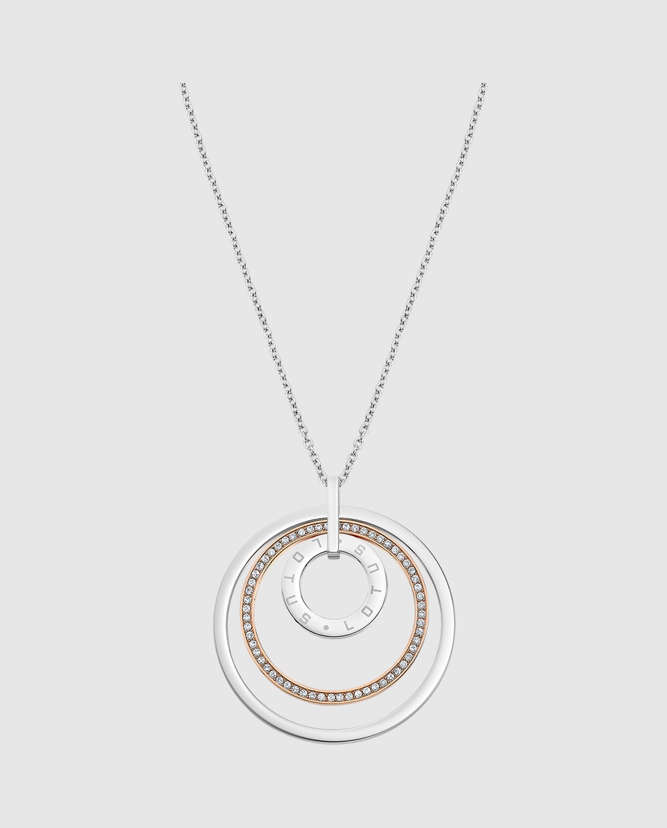 Colar Lotus Style Ls2090-1/2 Urban Woman de Aço Inoxidável com Acabamento Brilhante Prateado-1