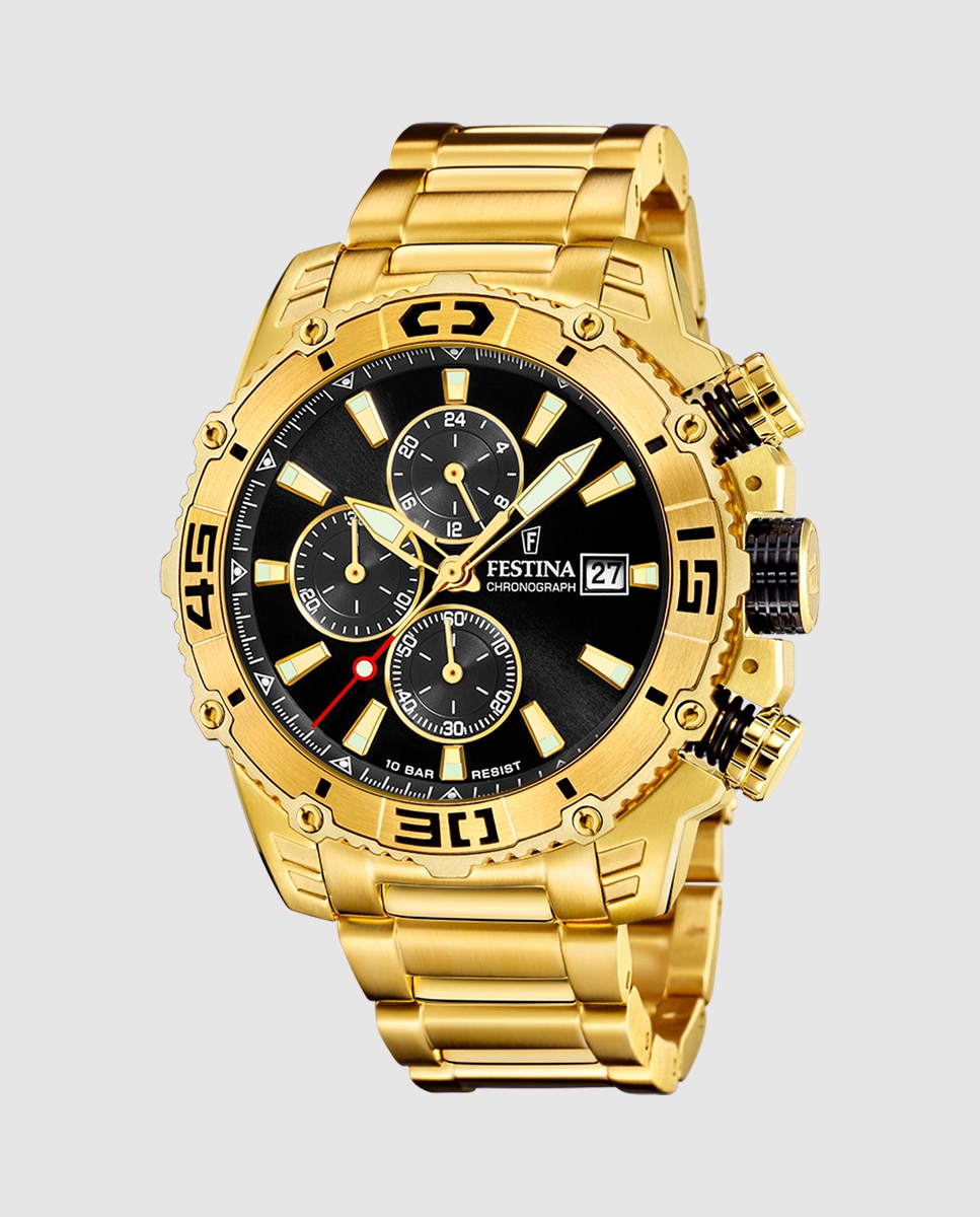 Relógio F20492/4 Prestige de Aço em Dourado Ouro-1
