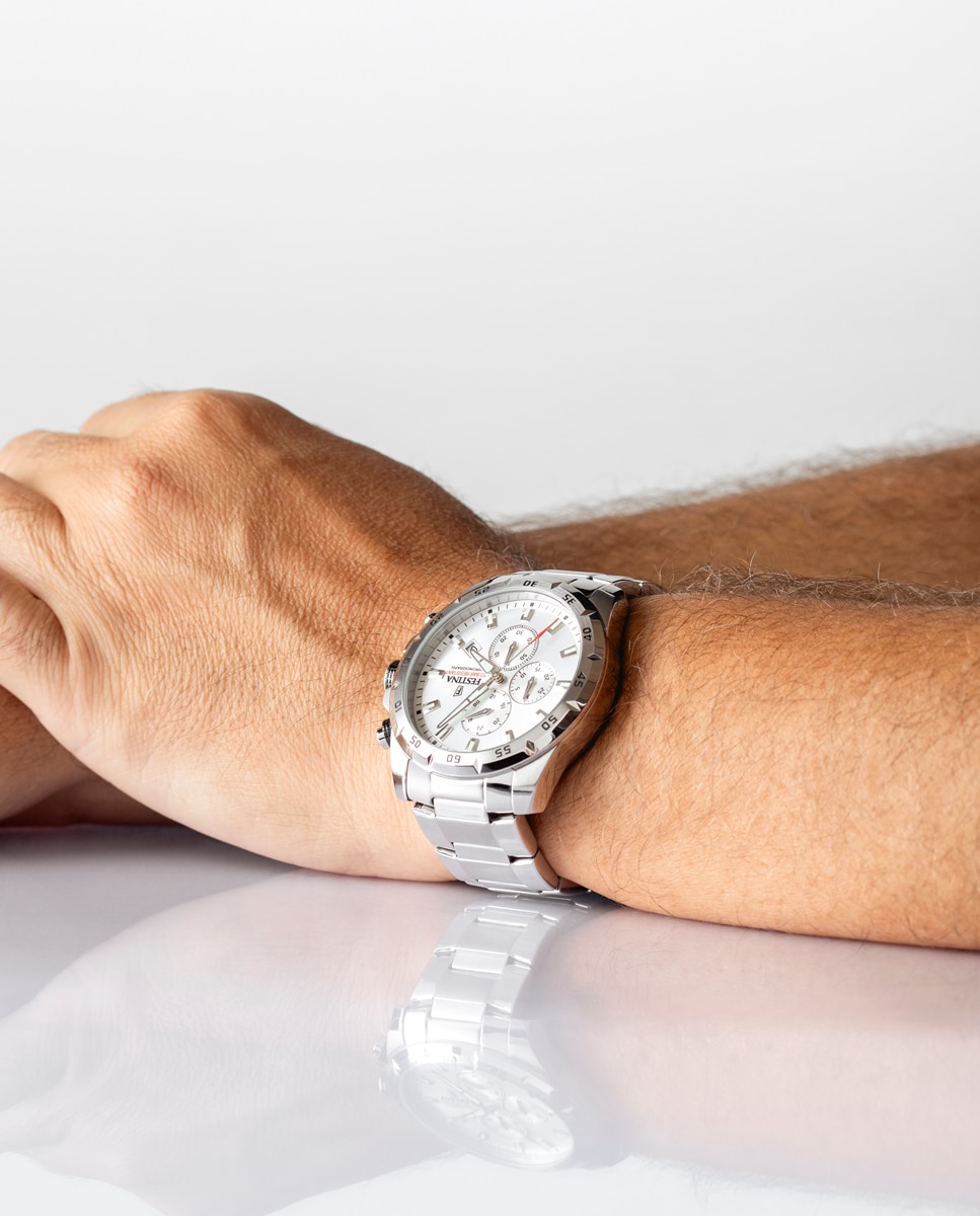 Relógio F20463/1 Chrono Sport de Aço Prateado Prata-4