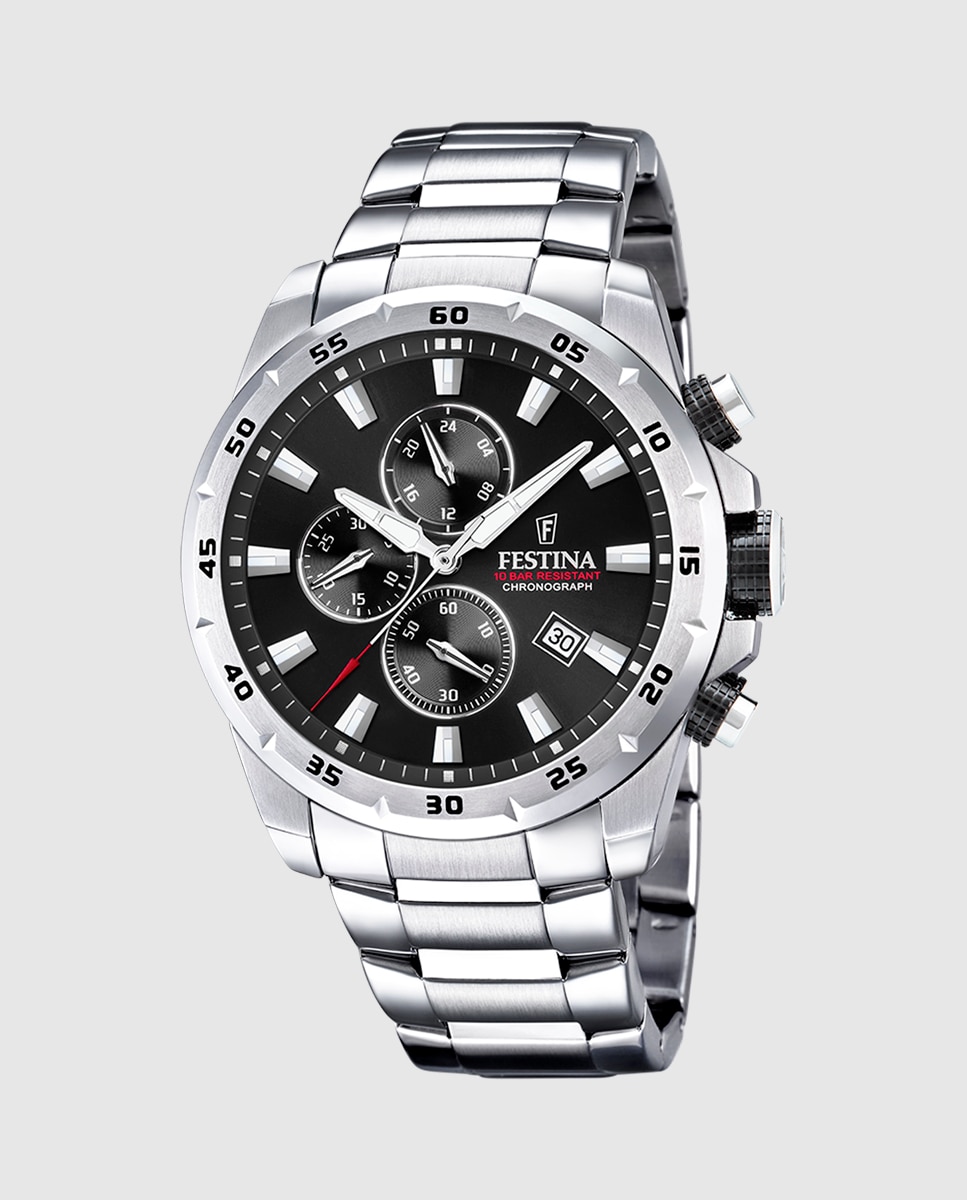 Relógio F20463/4 Chrono Sport de Aço Prateado Prata-1