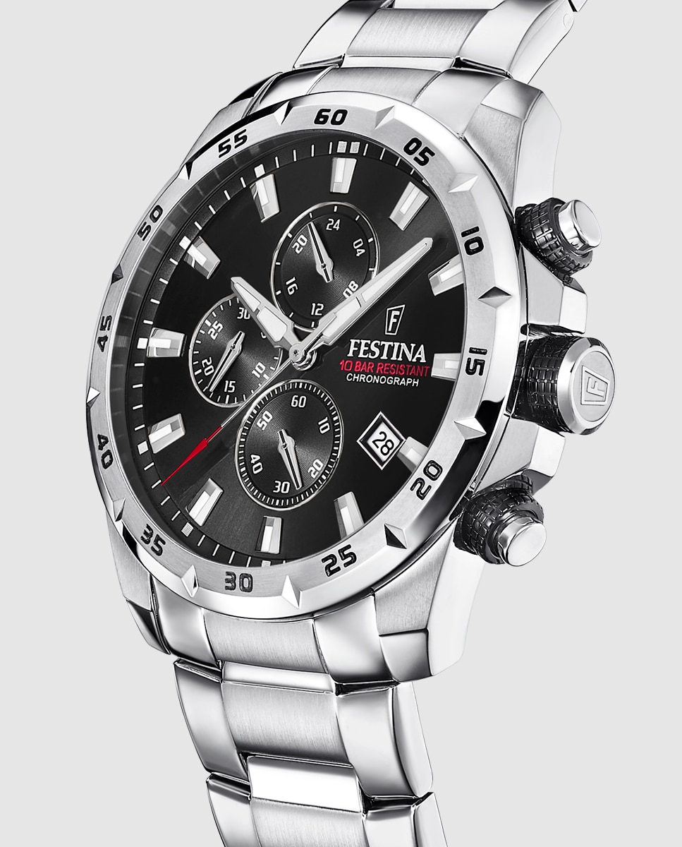 Relógio F20463/4 Chrono Sport de Aço Prateado Prata-2