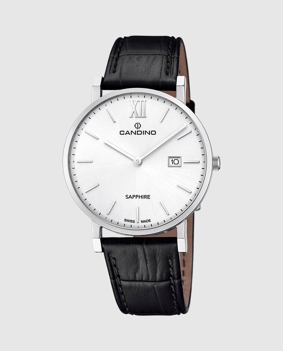 Imagem 0 de Relógio C4724/1 Couple de Pele em Preto