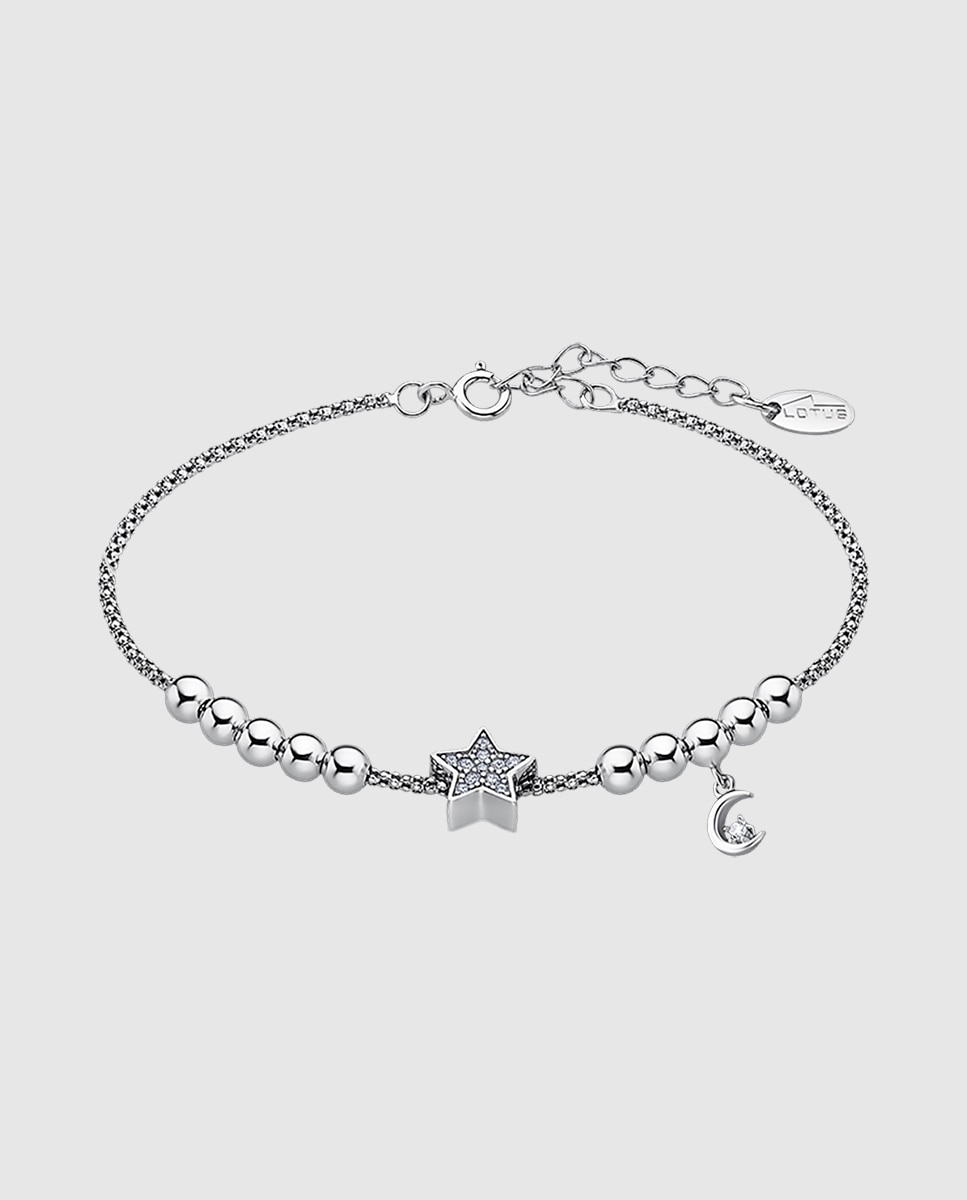 Pulseira Lotus Silver Lp1985-2/2 Mystic de Prata com Acabamento Brilhante e Bola Prateada Prateado-1