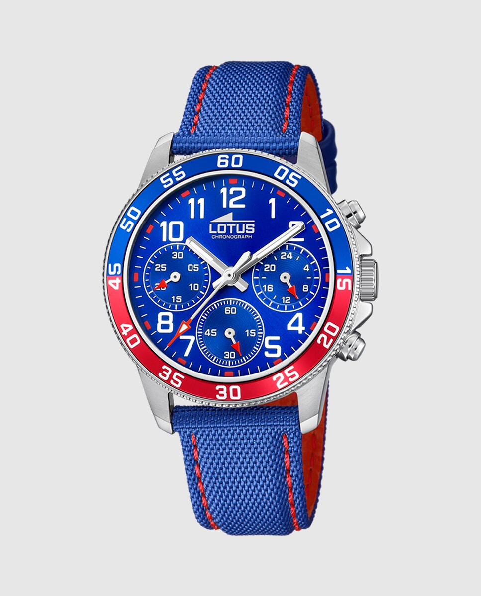 Relógio Infantil 18581/4 Junior Collection de Pele Azul com Pulseira de Oferta Azul / Branco-2
