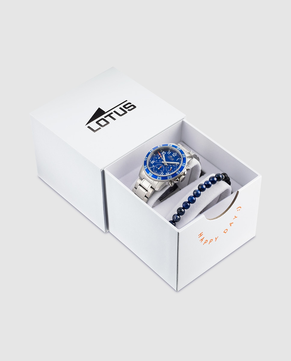 Relógio Infantil 18580/6 Junior Collection de Aço Prateado com Pulseira de Oferta Azul-1