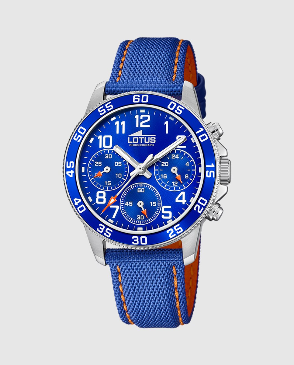 Relógio Infantil 18581/6 Junior Collection de Pele Azul com Pulseira de Presente Azul / Branco-2