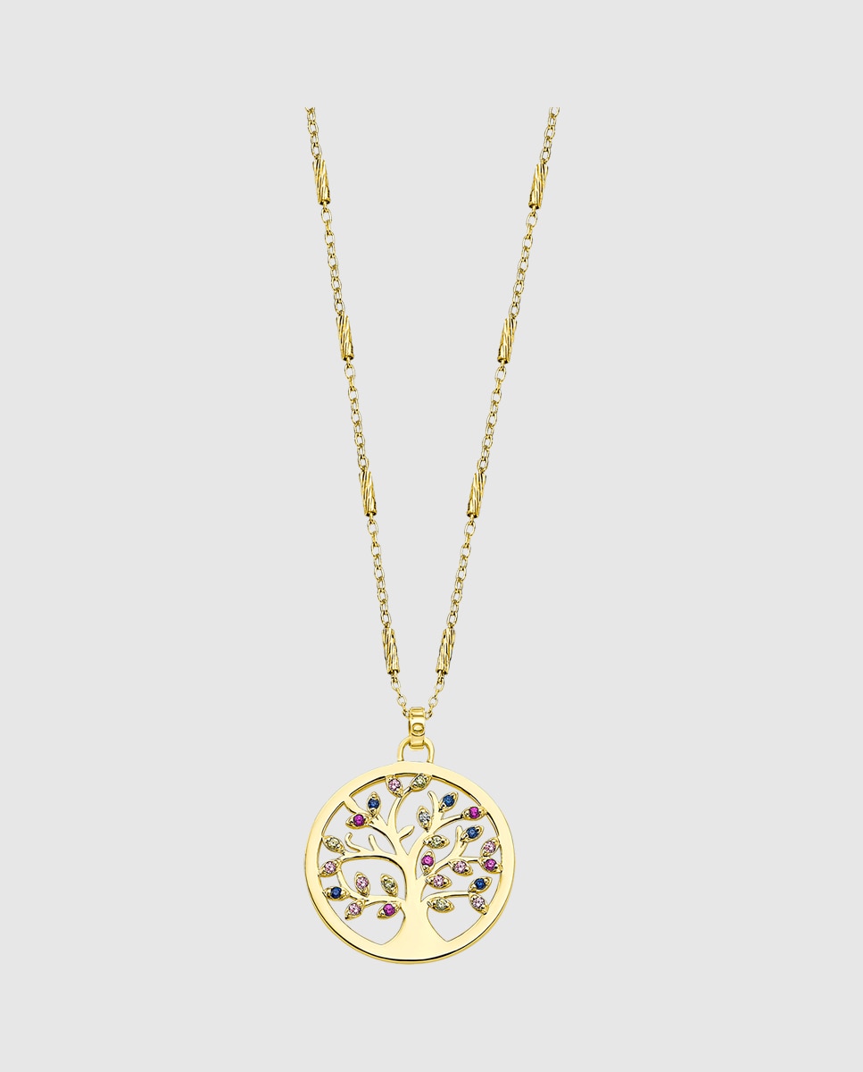 Colar Lotus Silver Lp1890-1/2 Rainbow de Prata com Acabamento Brilhante e Zirconita Multicolor-1