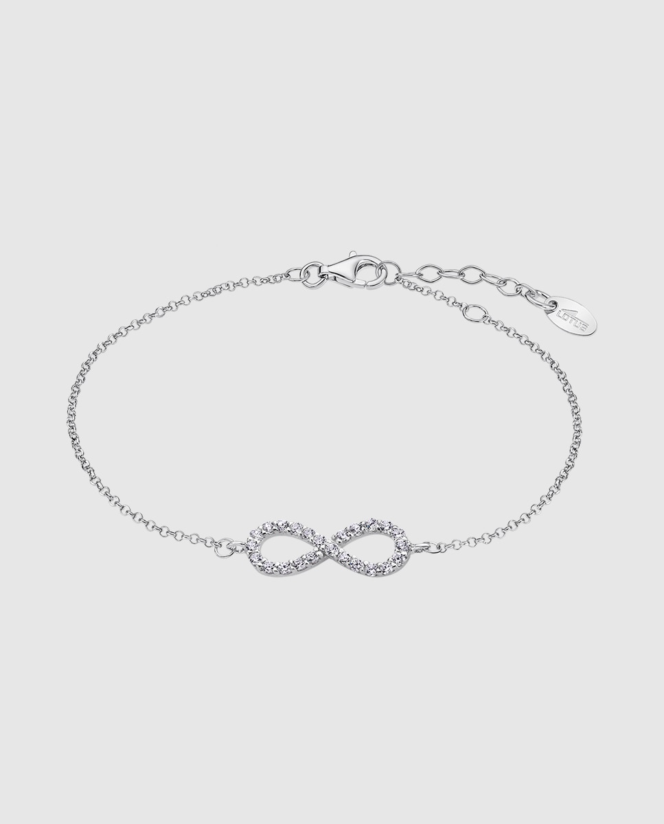 Pulseira de Corrente Lotus Silver Lp1253-2 3 Trendy de Prata com Acabamento Brilhante Prateado-1