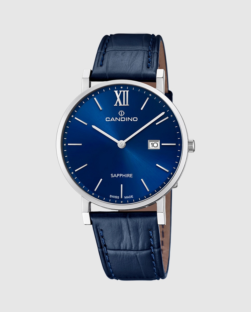 Imagem 0 de Relógio C4724/2 Couple de Pele em Azul