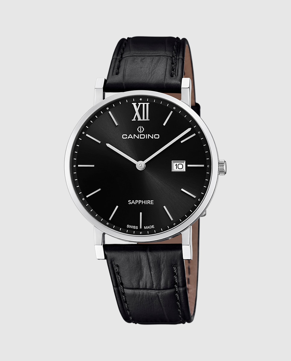 Imagem 0 de Relógio C4724/3 Couple de Pele em Preto