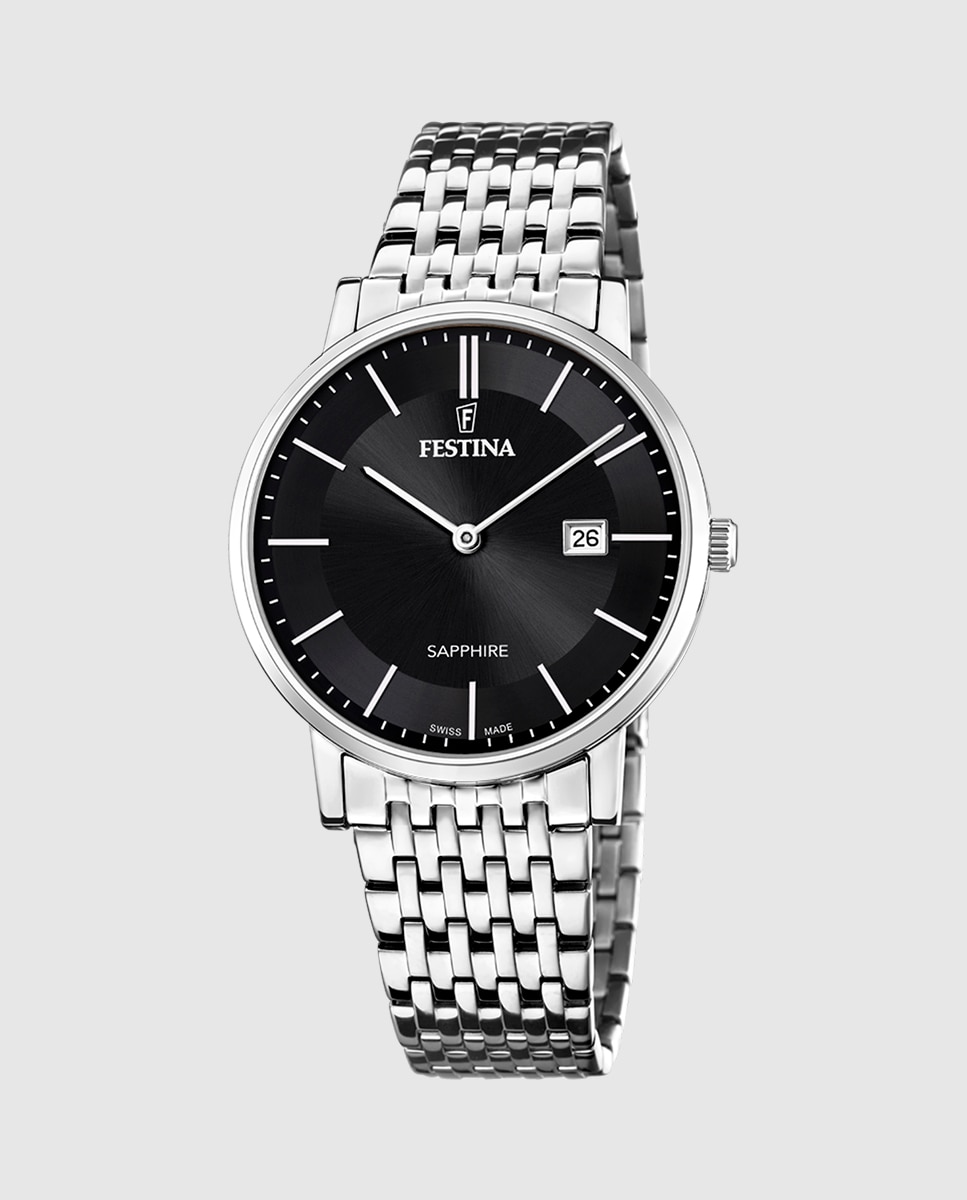 Relógio F20018/3 Swiss Made de Aço Prateado Prata-1