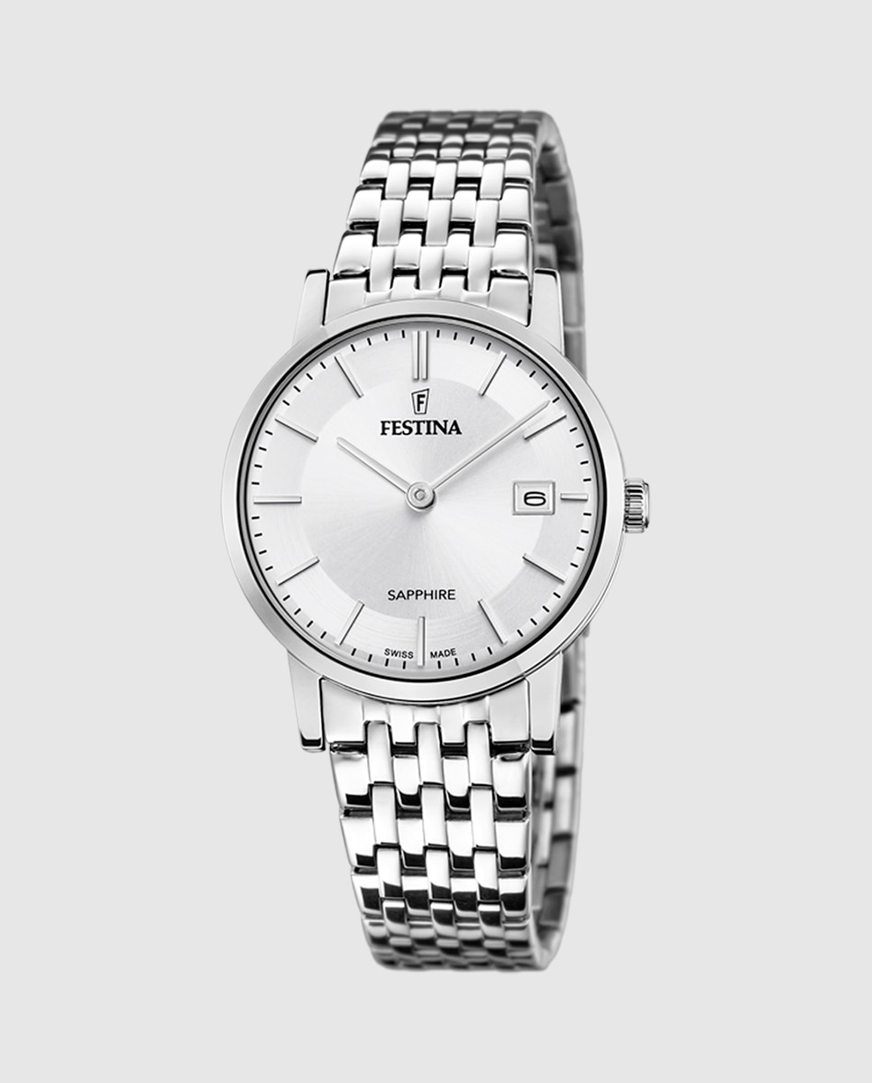 Relógio F20019/1 Swiss Made de Aço Prateado Prata-1