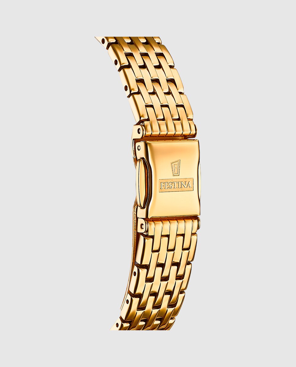 Relógio F20021/2 Swiss Made de Aço Dourado Ouro-2