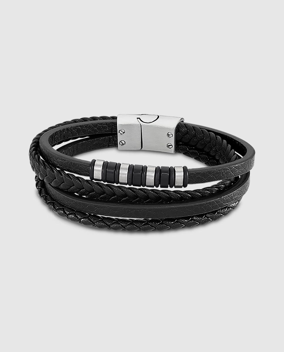 Pulseira Lotus Style Ls2101-2/1 Urban Man de Aço Inoxidável com Acabamento Mate Preto / Prata-1