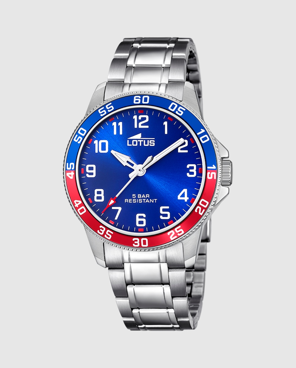 Relógio Infantil 18786/1 Junior Collection de Aço Prateado com Pulseira de Oferta Azul Royal-2