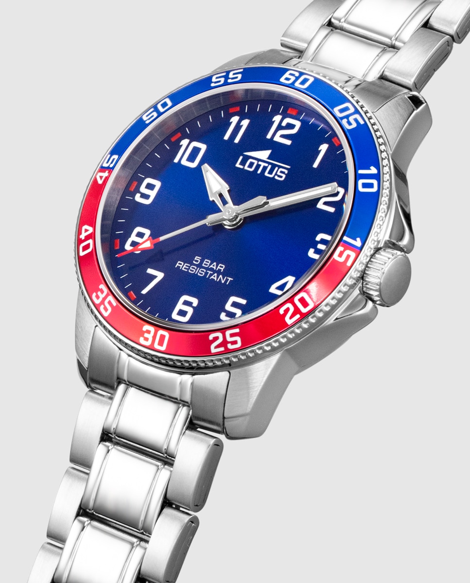 Relógio Infantil 18786/1 Junior Collection de Aço Prateado com Pulseira de Oferta Azul Royal-4