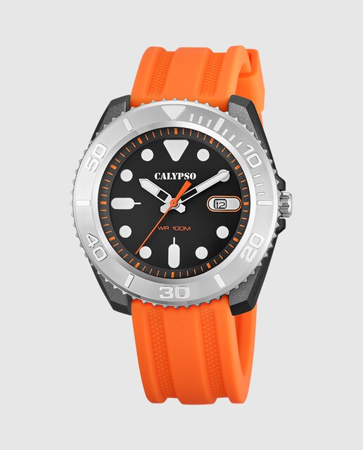 Imagem 0 de Relógio K5794/1 de Borracha em Laranja