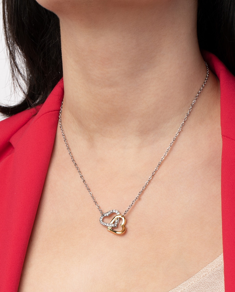 Colar Lotus Style Ls2117-1/1 Woman's Heart de Aço Inoxidável com Acabamento Brilhante Multicolor-2