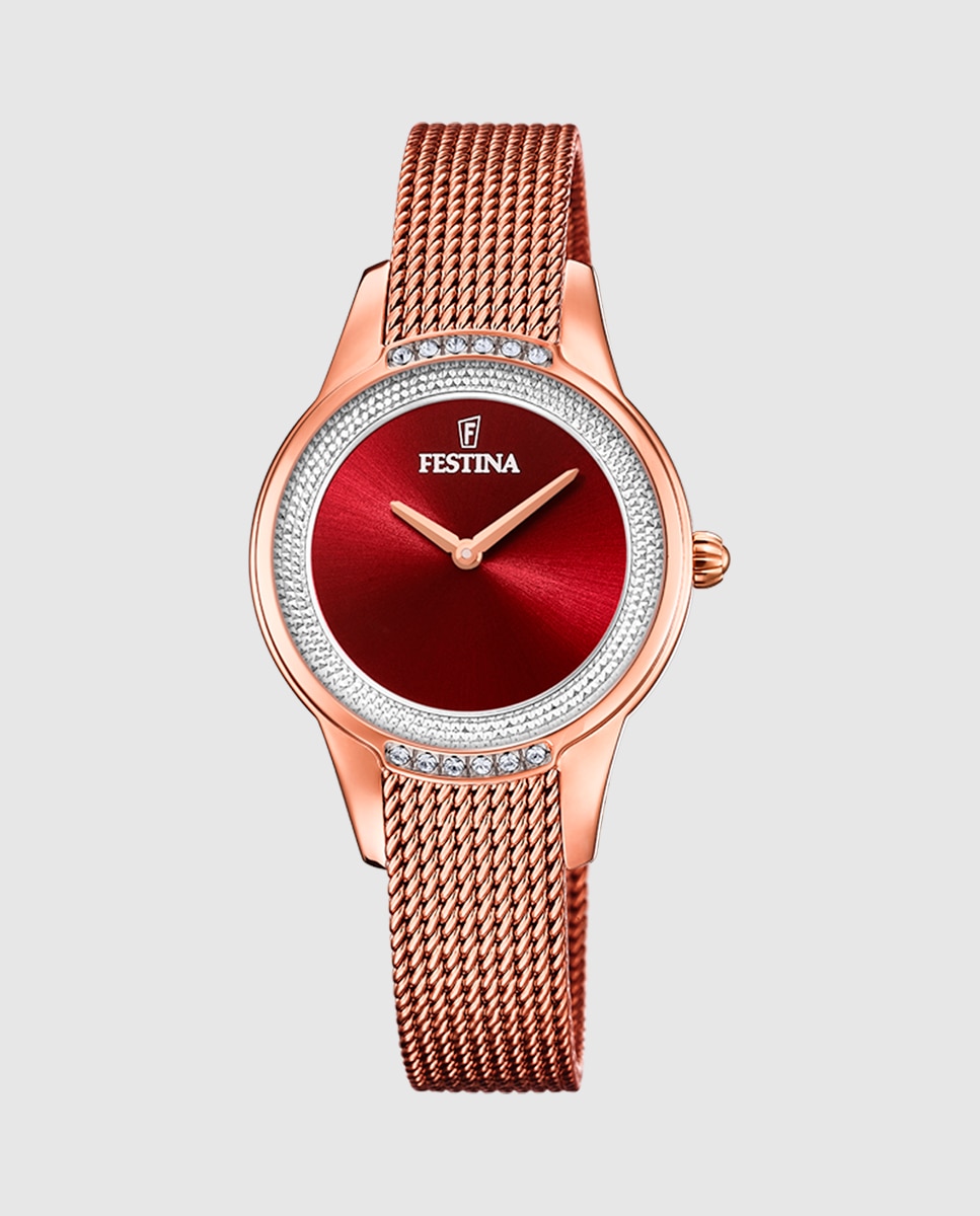 Relógio F20496/1 Mademoiselle de Aço em Rosa Rosa-1