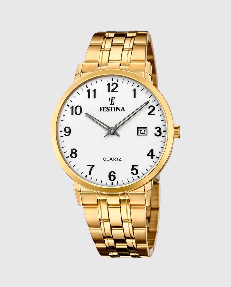 Relógio F20513/1 Aço Clássico de Aço em Dourado Ouro-1