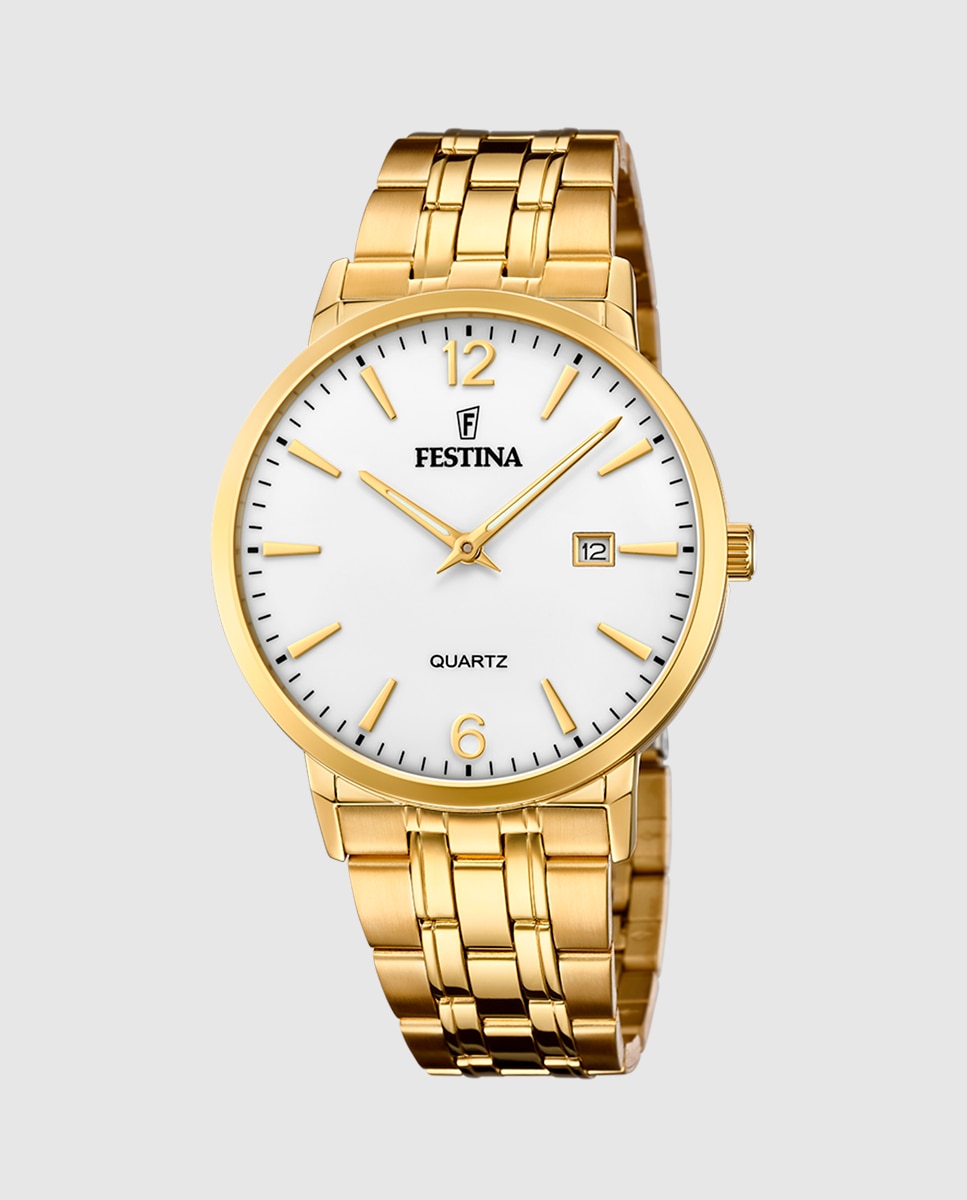 Relógio F20513/2 Aço Clássico de Aço Dourado Ouro-1