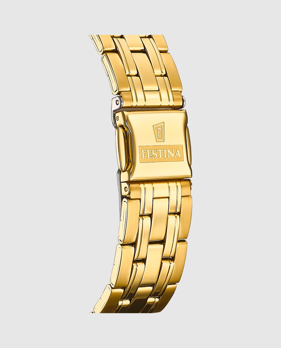 Relógio F20513/3 Aço Clássico de Aço Dourado Ouro-2