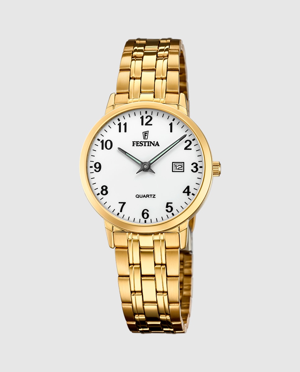 Relógio F20514/1 Aço Clássico de Aço Dourado Ouro-1