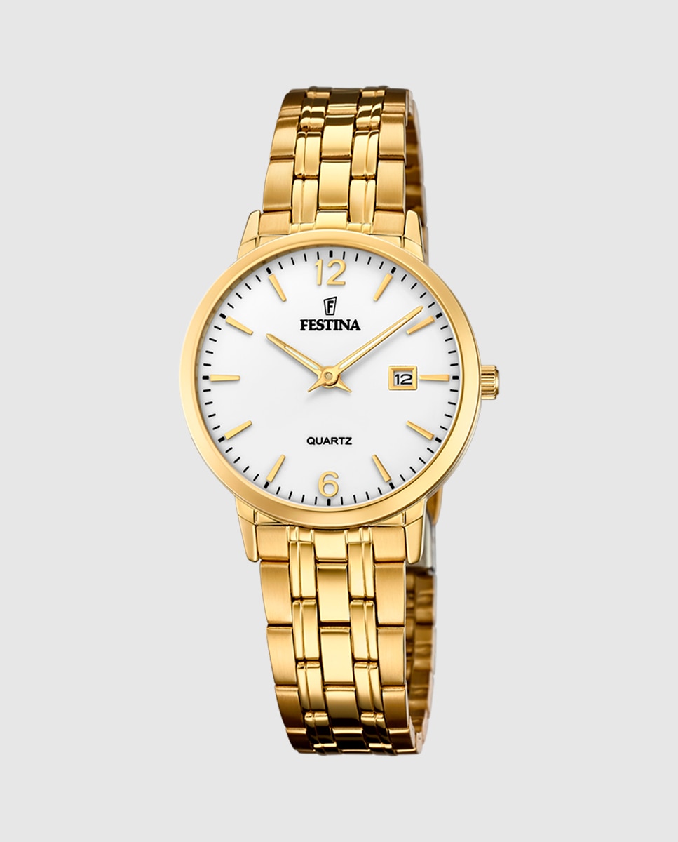 Relógio F20514/2 Aço Clássico de Aço em Dourado Ouro-1